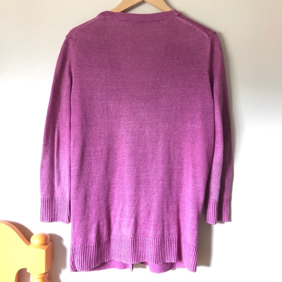 Talbots V-Neck Button Front Cardigan - Picture 5 of 7